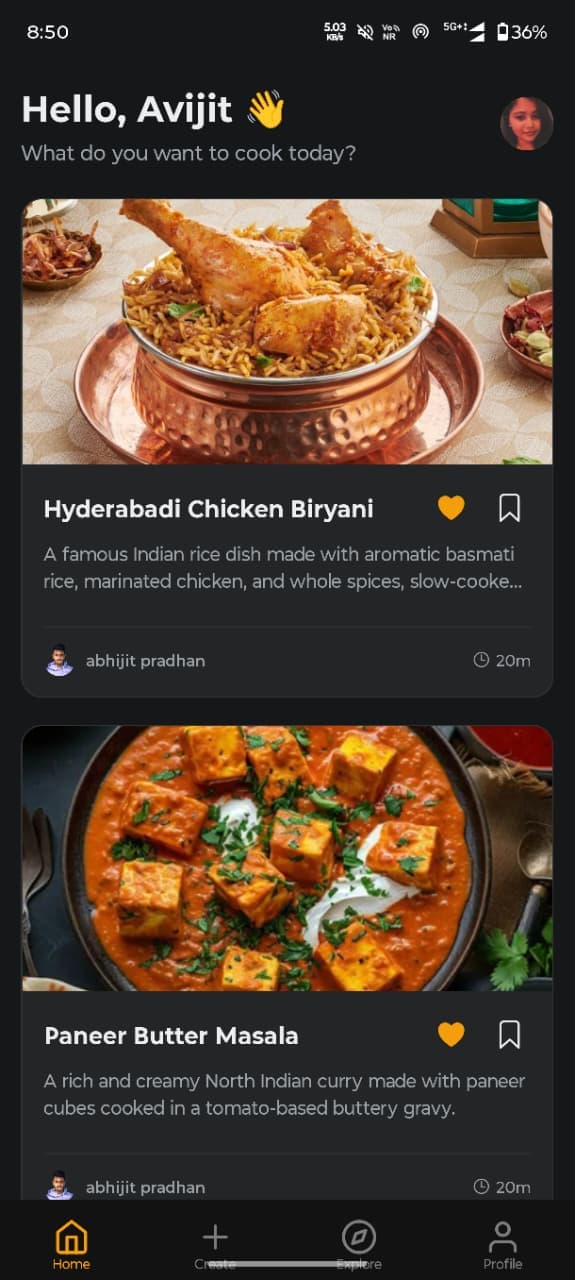 CookMate App Interface